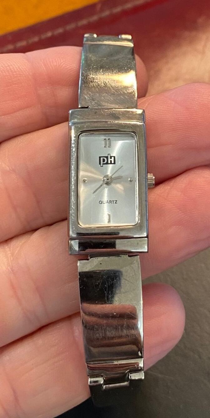Women's PH Silver Tone  Bracelet Watch, New Battery